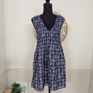 Free People Silk Smocked Floral Dress - Size 6